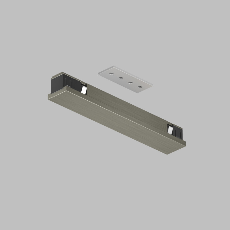 Denkirs TR5722-DN Электрический коннектор прямой для трека SHINE BASE, 48V DC, IP20, темный никель, алюминий фото