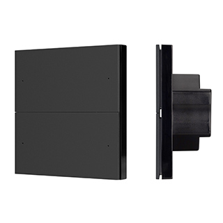 Arlight INTELLIGENT ARLIGHT Кнопочная панель SMART DALI-301-22-4K-D2-IN Black (BUS, Frameless) (IARL, IP20 Пластик, 5 лет) фото