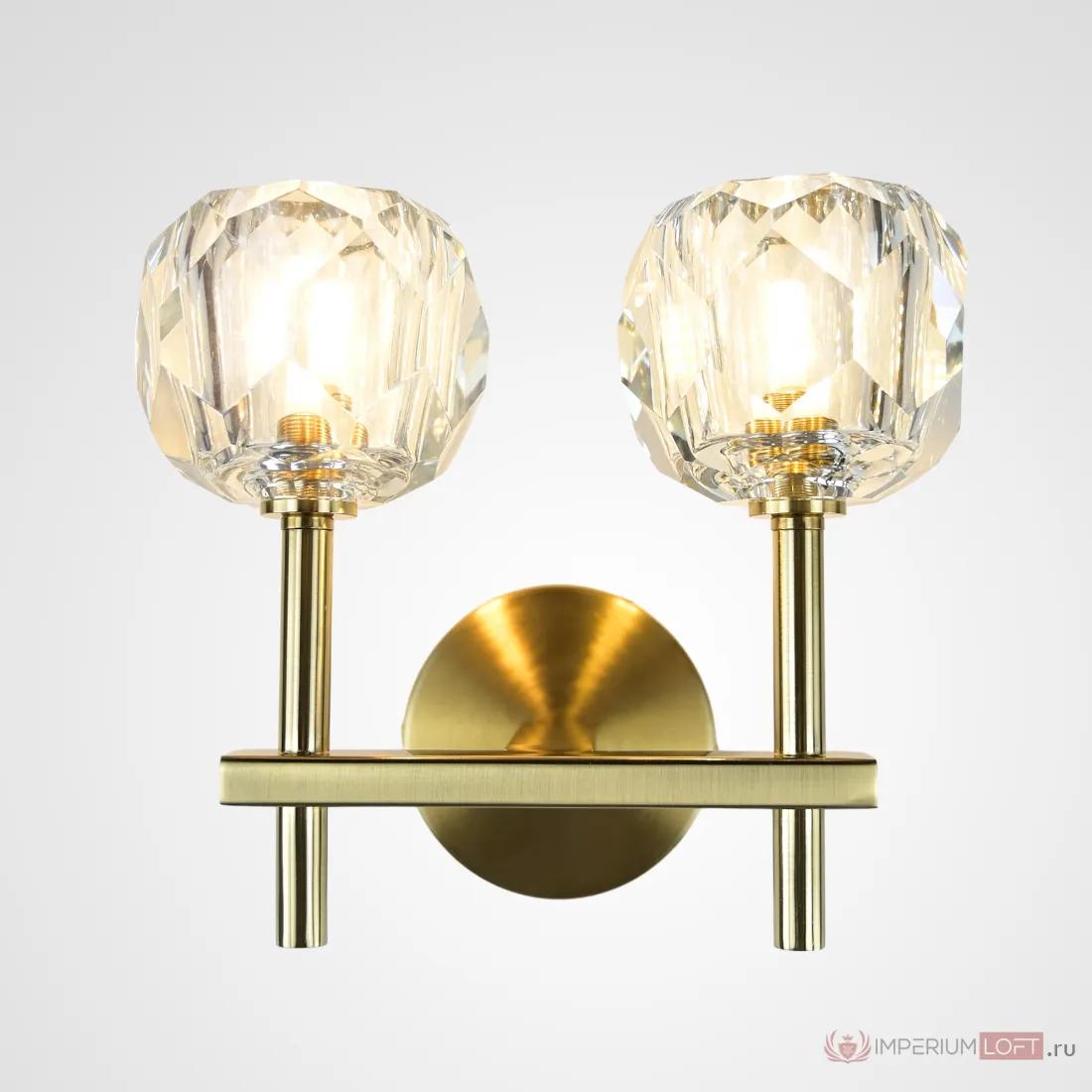 ImperiumLoft Бра Бра RH Boule de Cristal Double Sconce Brass фото