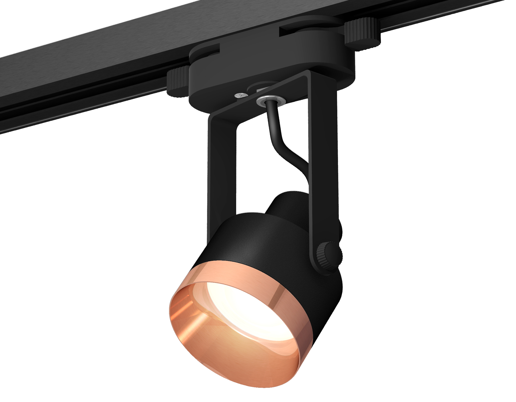 Ambrella Комплект трекового однофазного светильника XT6602045 PBK/PPG черный полированный/золото розовое полированное MR16 GU10 (C6602, N6135) фото