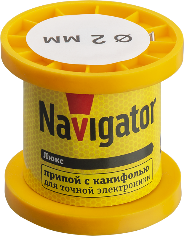 Припой Navigator NEM-Pos02-61K-2-K50 (ПОС-61, катушка, 2 мм, 50 гр) (100/10/1)