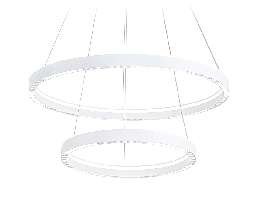 Ambrella Светильник подвесной светодиодный FL5862/2 WH белый 45W 3000K/4200K/6400K D600/400*830 (без ПДУ) фото