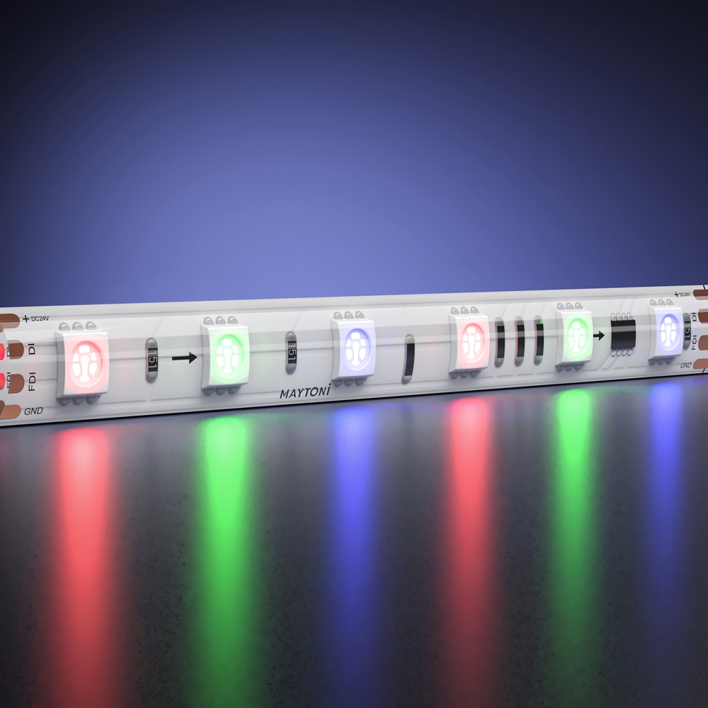 Maytoni Led Strip Светодиодная лента 24В 5050 14,4Вт/м RGB 5м IP 65 201247 фото