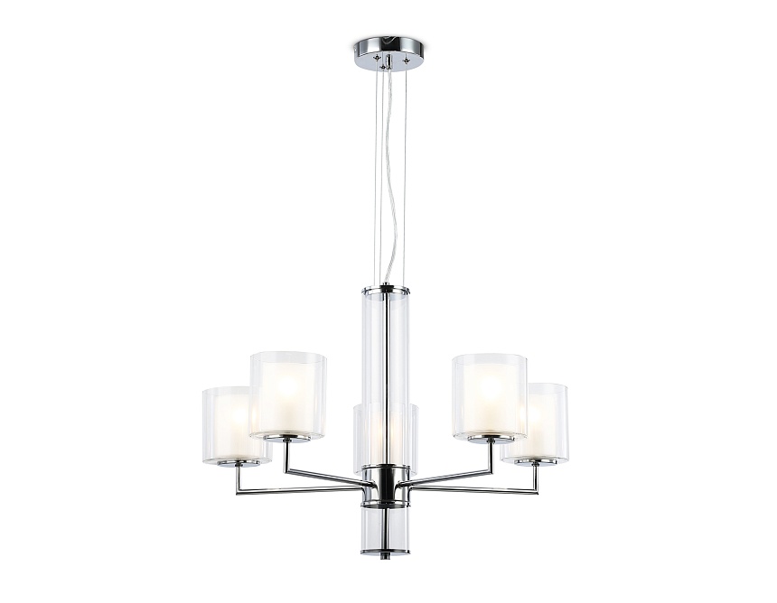 Ambrella Светильник подвесной LH56001/5 СH/FR хром/белый матовый E14*5 max 40W D640*1260 фото