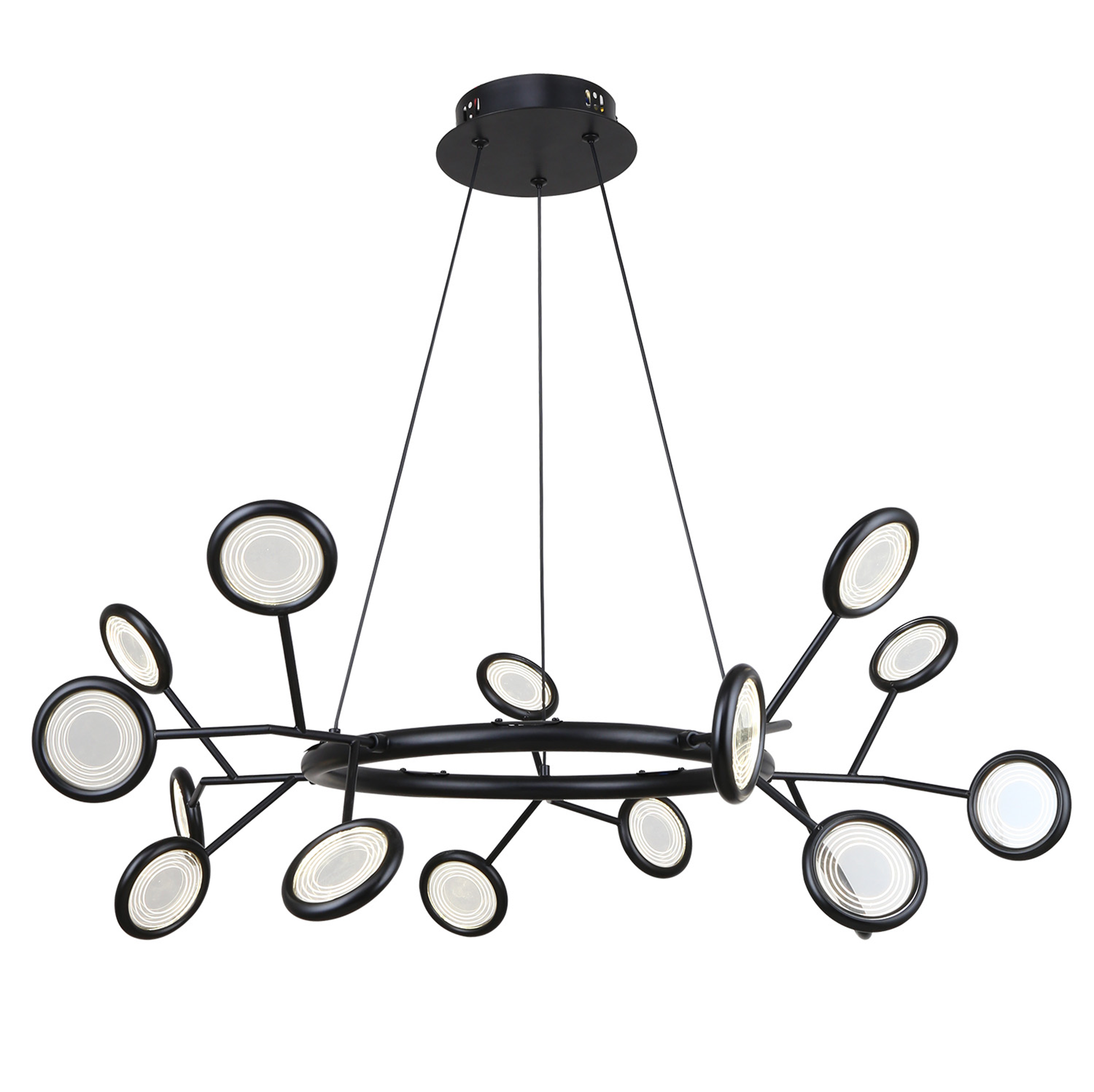 F-Promo 4252-15P, подвесная люстра, D740xH400/1100, 15xLEDx3W, 3825LM, 4000K, included фото