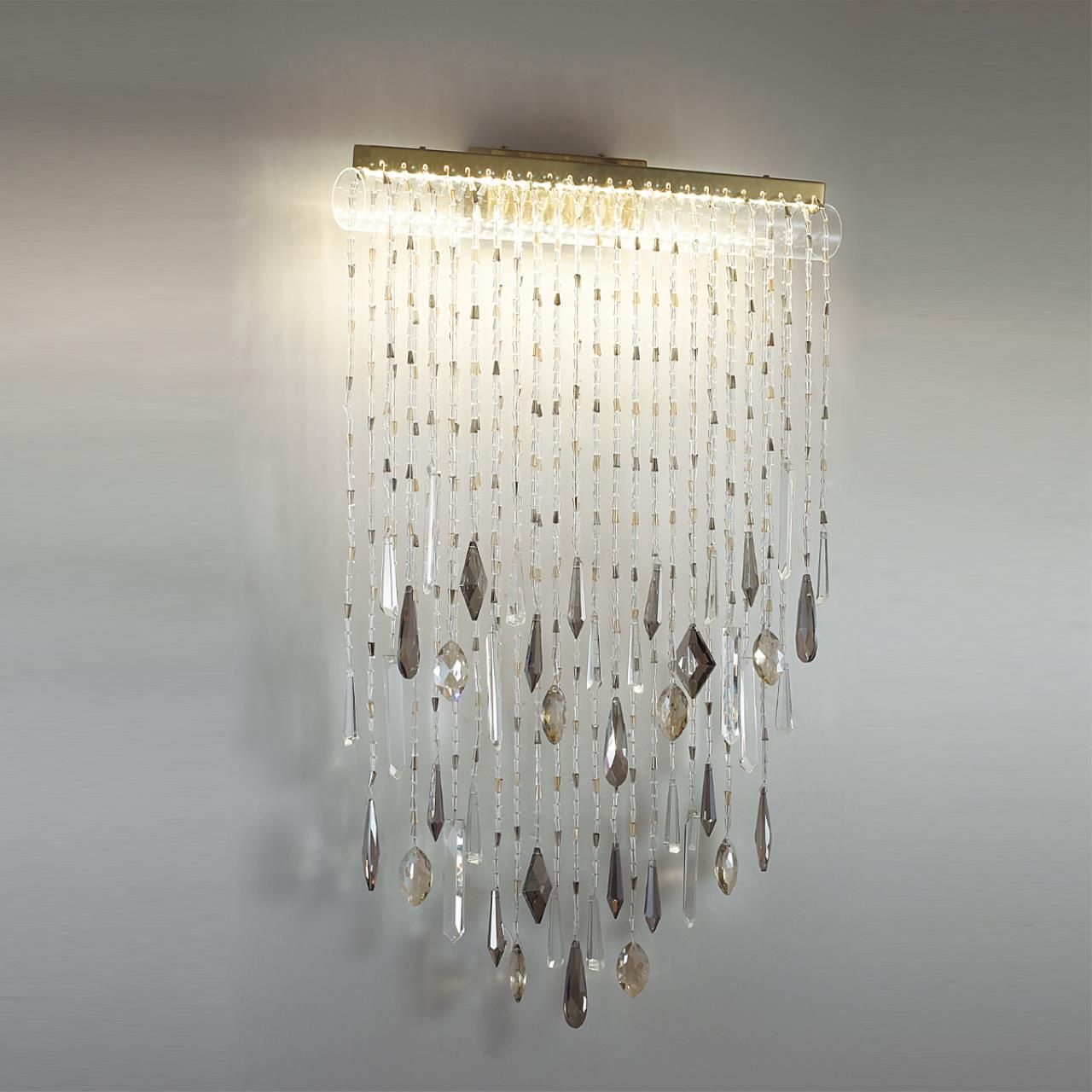 Odeon Light 5420/24WL HALL ODL_EX25 79 античная бронза/металл/стекло/хрусталь Настенный светильник LED*24W 3000K 1437Лм AFINA фото