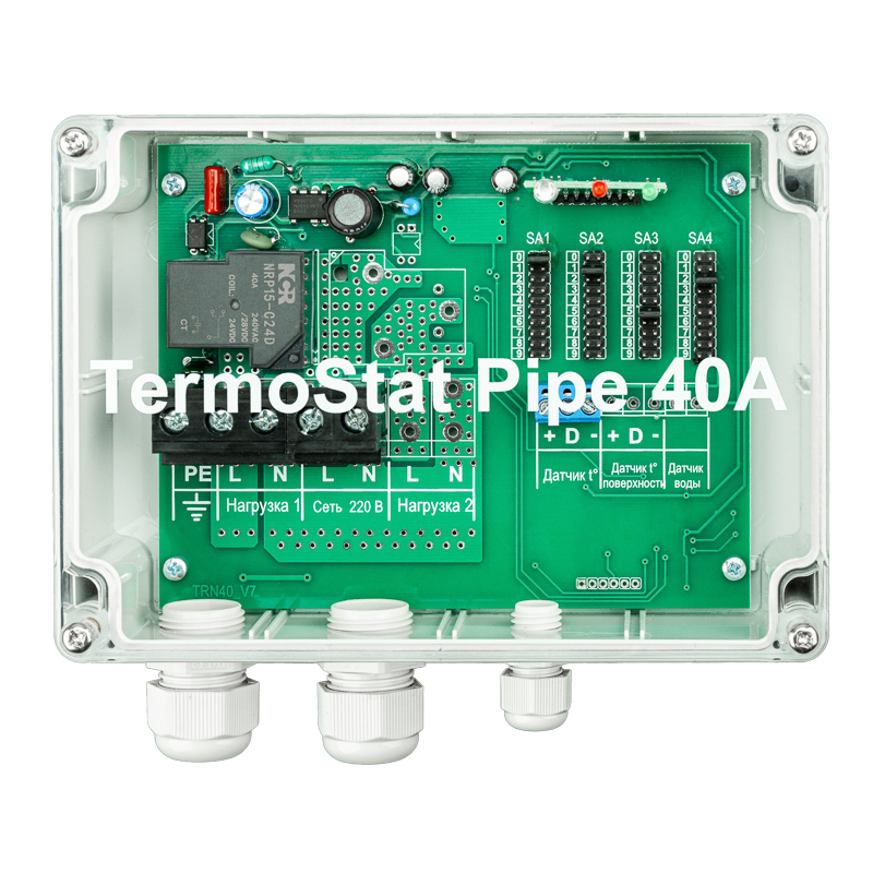 REXANT Терморегулятор TermoStat Pipe 40A IP65. фото