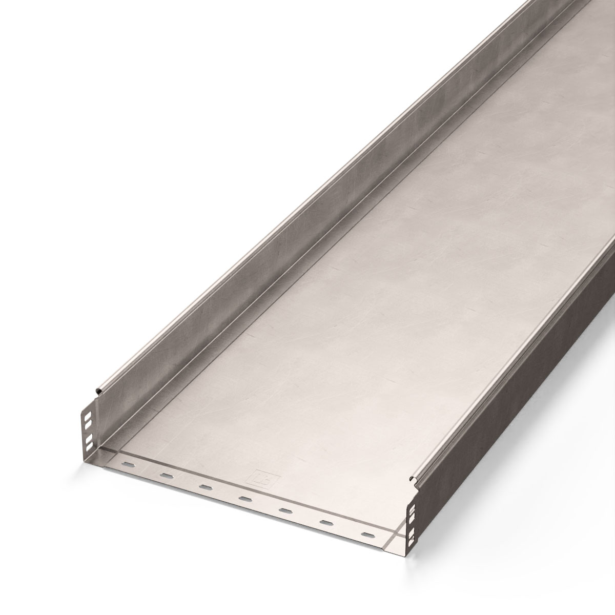 Промрукав Лоток неперфорированный Стандарт INOX (AISI 409) 400х80х3000 (1,0 мм) (6 м/уп) фото