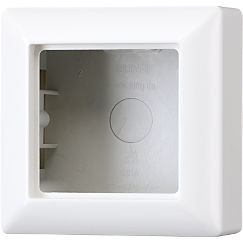 JUNG AS 500 Белая Коробка 1-ая для накладного монтажа фото