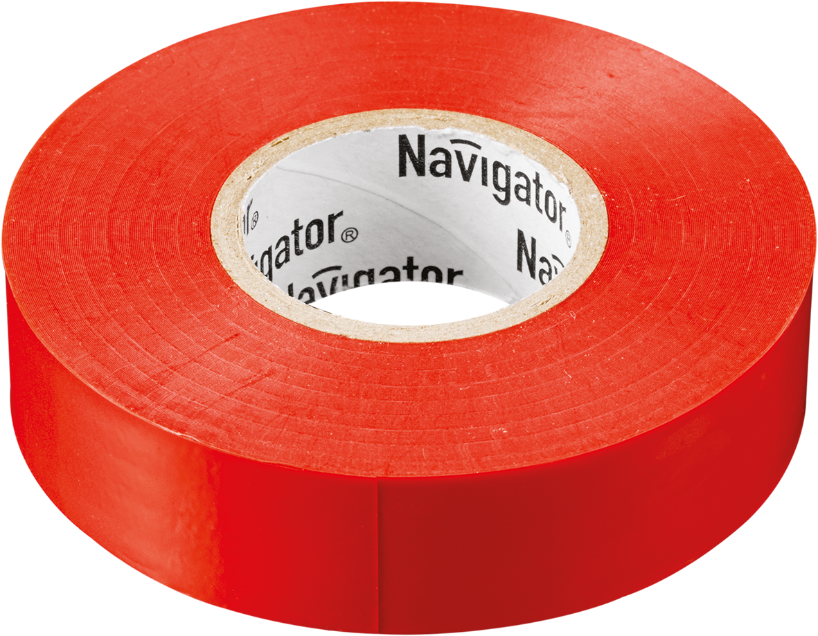 Изолента Navigator NIT-A19-20/R красная (200/10/1)