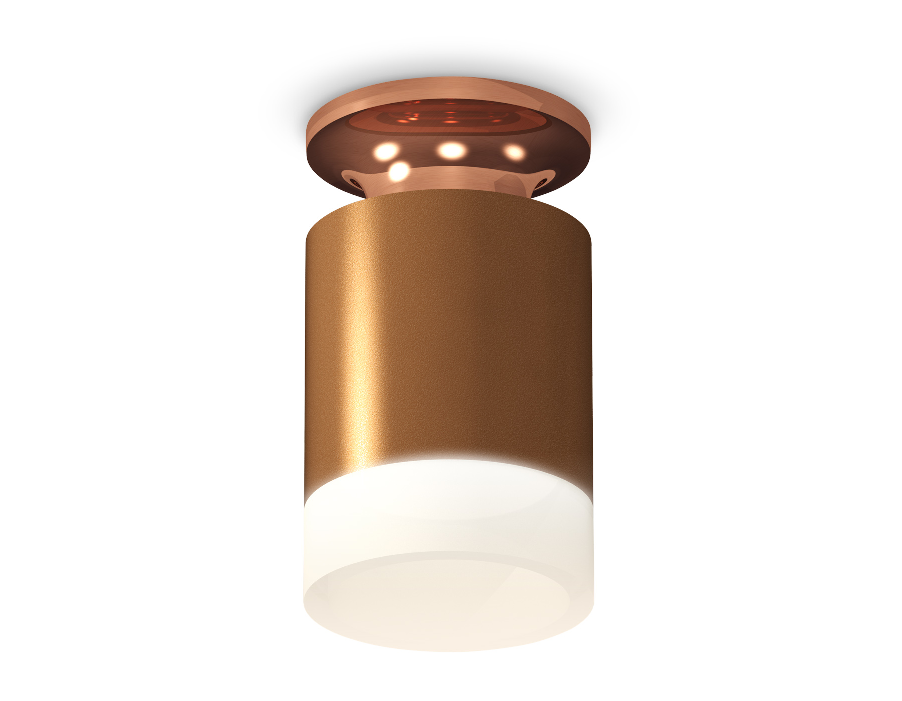 Ambrella Комплект накладного светильника XS6304153 SCF/PPG/FR кофе песок/золото розовое полированное/белый матовый MR16 GU5.3 (N6906, C6304, N6248) фото