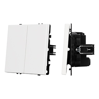 Arlight NOBE Выключатель перекрёстный 2 кл софт-тач белый кварц SWT-MKX2-SFPL-WH (250V, 10A) (-) фото