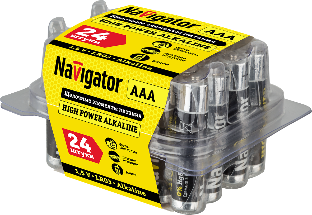 Элемент питания Navigator NBT-NE-LR03-BOX24 (720/120/24)