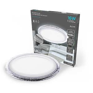 Gauss Светильник Bubbles круг 12+4W, 1200lm 4000K 180-265V IP20 монт Ø170 193*31мм 3 реж LED фото