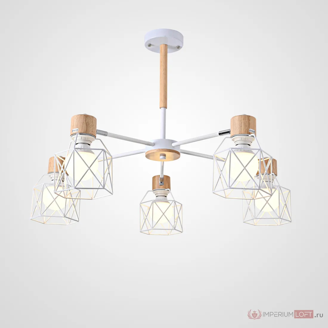 ImperiumLoft Потолочная люстра CORF B3 White 5 lamps фото