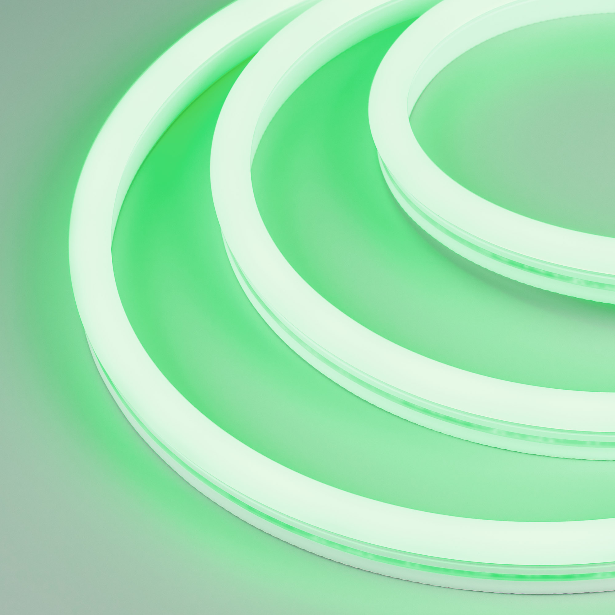 Arlight Лента герметичная WAVE-SIDE-A120-12x25mm 230V Green (12 W/m, IP67, 50m, wire x2) (Грибовидная форма) фото
