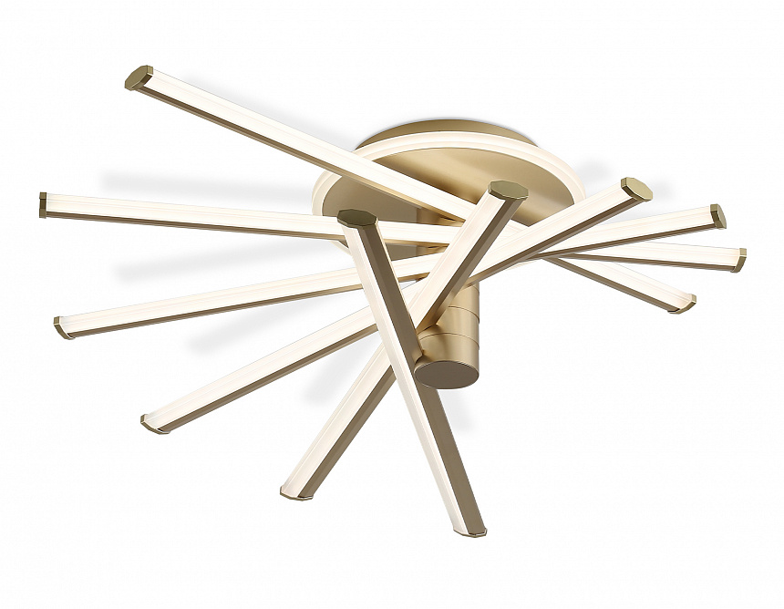 Ambrella Светильник светодиодный потолочный FL6234 GD золото 96W 3000K-6400K 605*605*200 (ПДУ ИК) фото