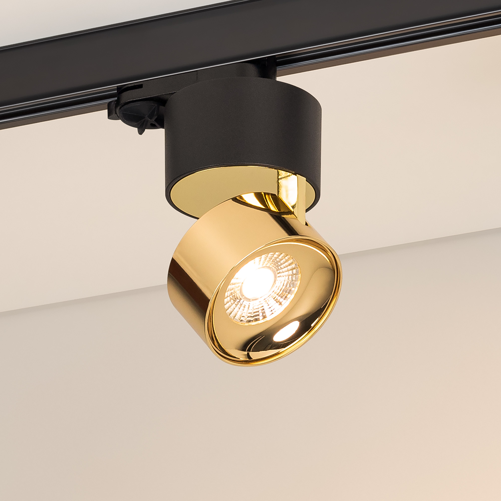 Arlight Светильник SP-PLURIO-TRACK-4TR-R77-9W Warm3000 (BK-BRS, 36 deg, 230V) (IP20 Металл, 3 года) фото