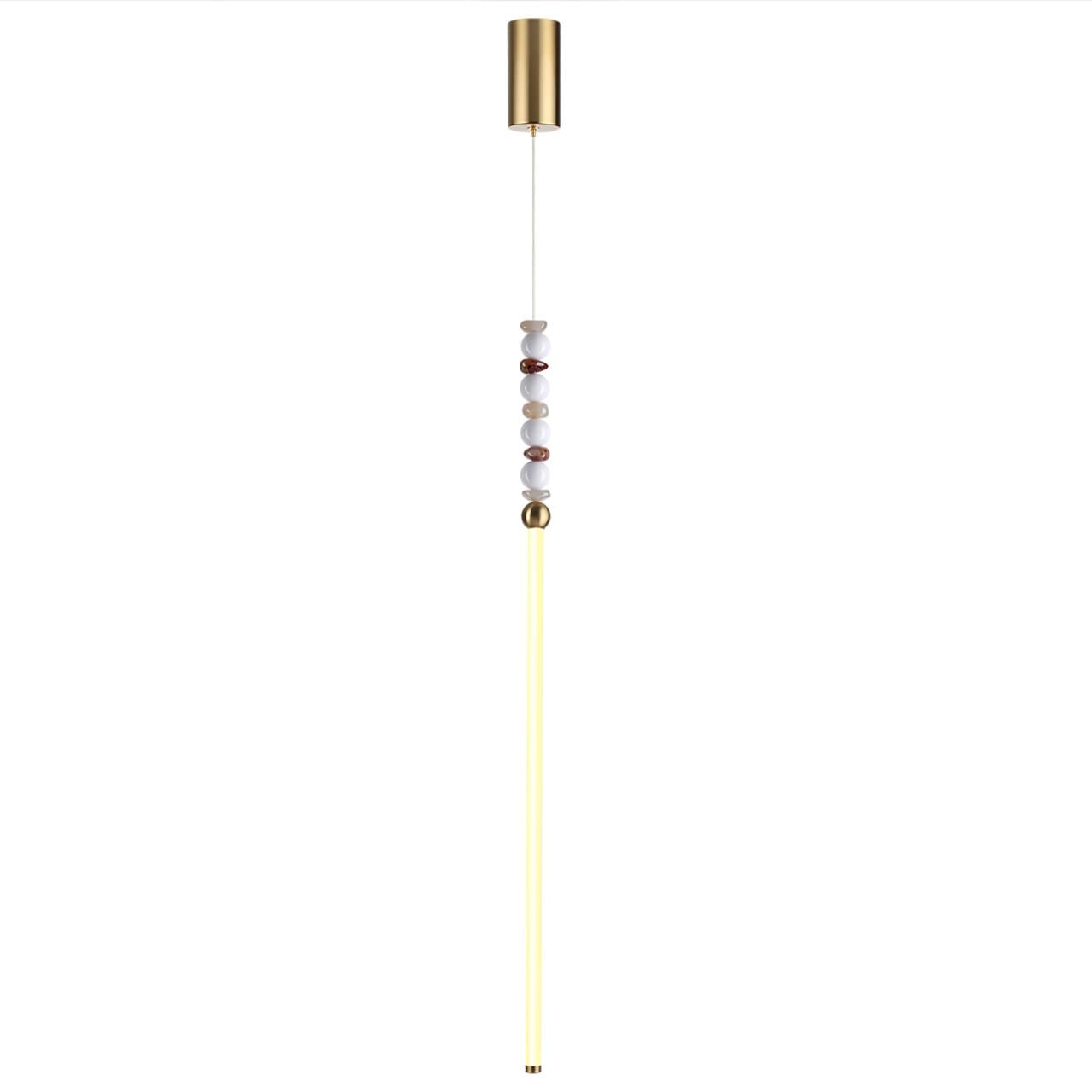 Odeon Light 6640/12L HIGHTECH ODL25 Подвесной светильник  бронзов/белый/металл/акрил/агат IP20 LED 12W 3500K 220V MONELLA фото