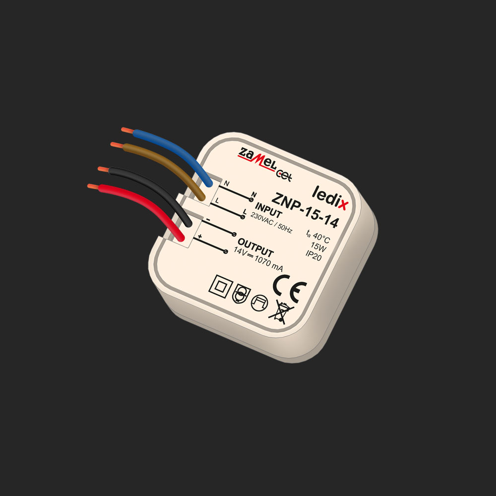 Zamel Блок питания LED 14V DC 15W в монт.коробку фото