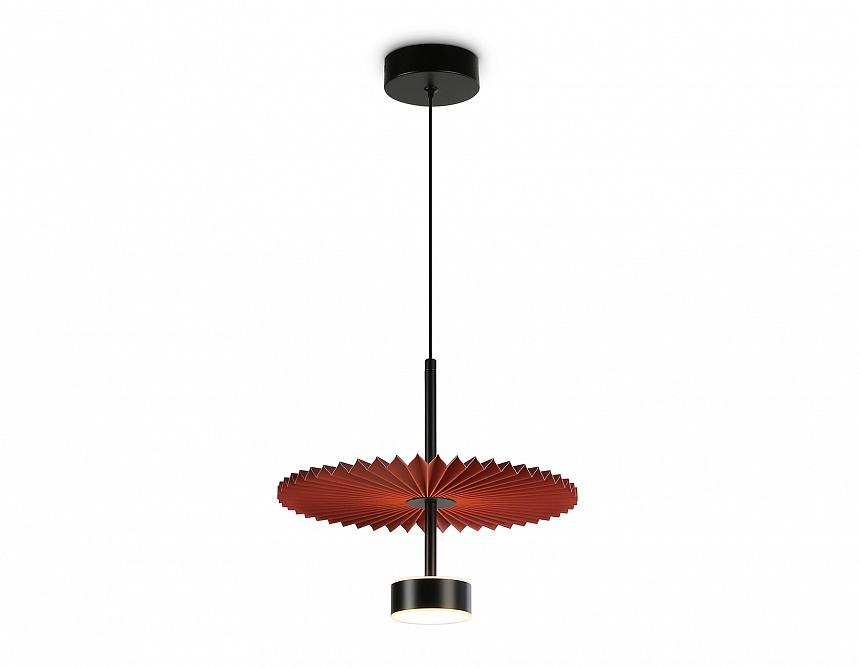 Ambrella Светильник светодиодный подвесной LH72613 BK/RD черный/красный 6W 3000K D300*260-1770 фото