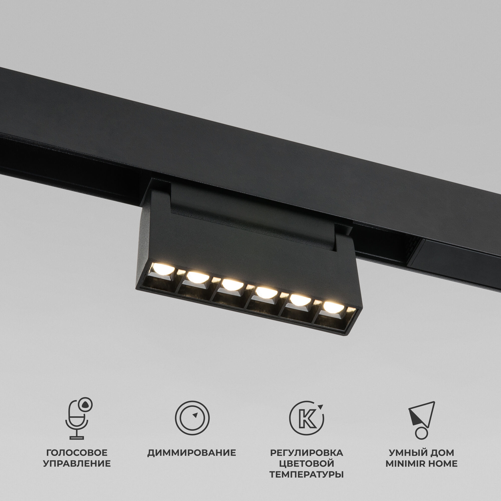 Elektrostandard 85194/01 Slim Magnetic Умный трековый светильник 6W 2700-6500K Dim HL01 (черный) фото