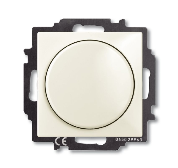 ABB BJB Basic 55 Шале (бел) Светорегулятор поворотно-нажимной 60-400 Вт для л/н фото