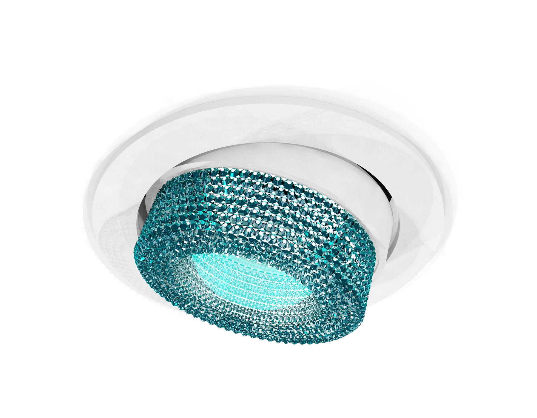 Ambrella Комплект встраиваемого поворотного светильника XC7651063 SWH/BL белый песок/голубой MR16 GU5.3 (C7651, N7194) фото