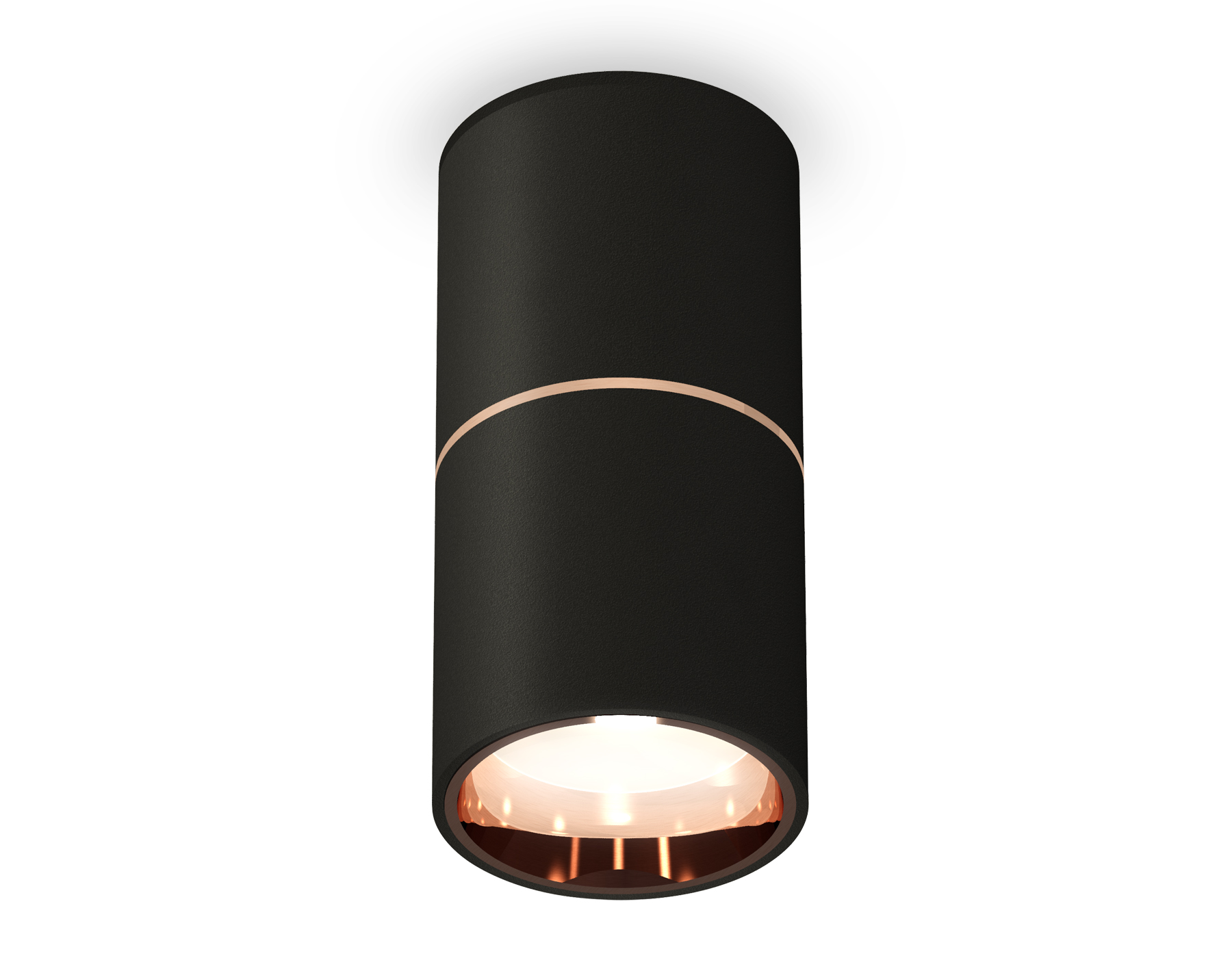 Ambrella Комплект накладного светильника XS6302083 SBK/PPG черный песок/золото розовое полированное MR16 GU5.3 (C6302, A2063, N6114) фото