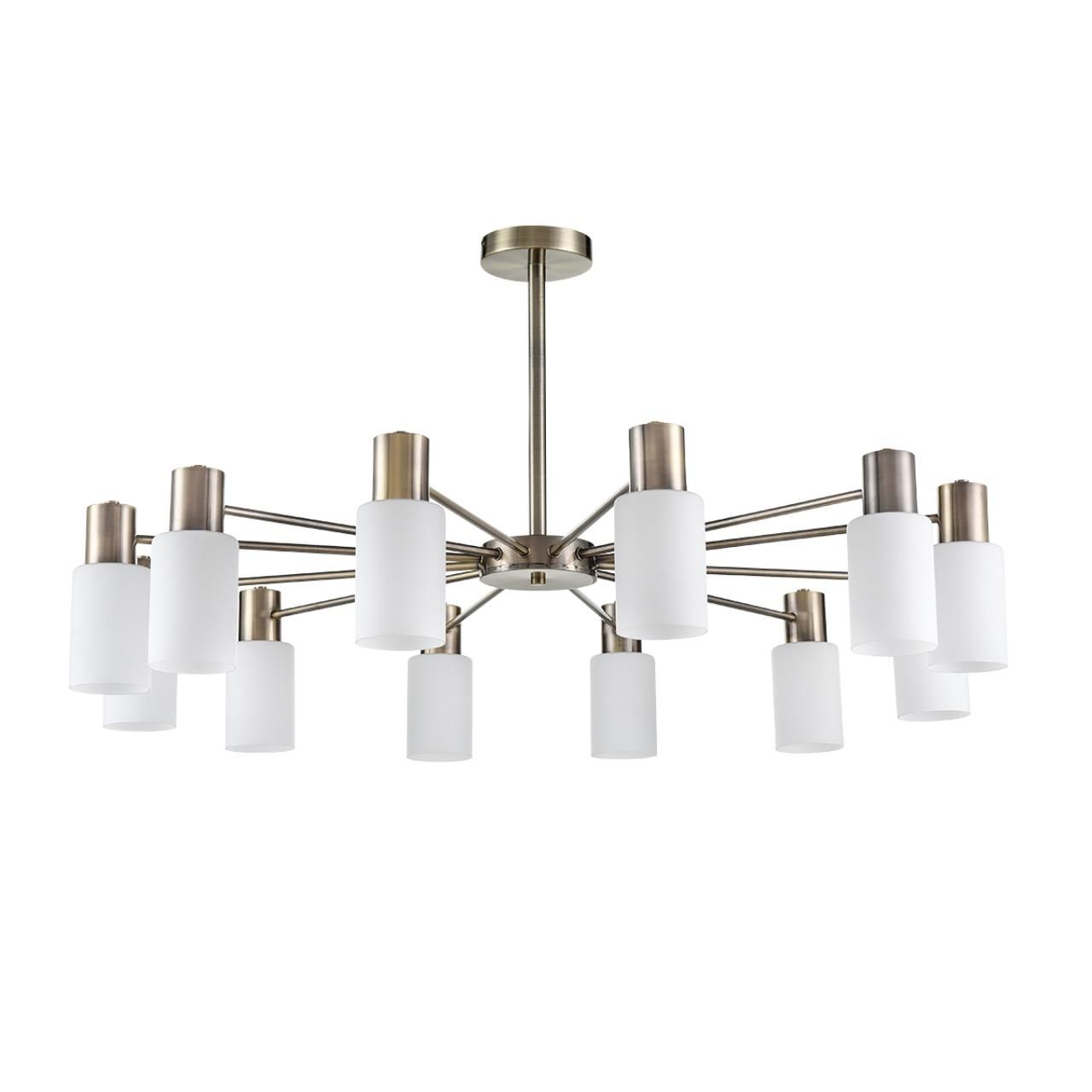 Lumion 8100/12C COMFI LN25 бронза/белый металл/стекло Люстра потолочная Е14 12*40W 220V MAVE фото