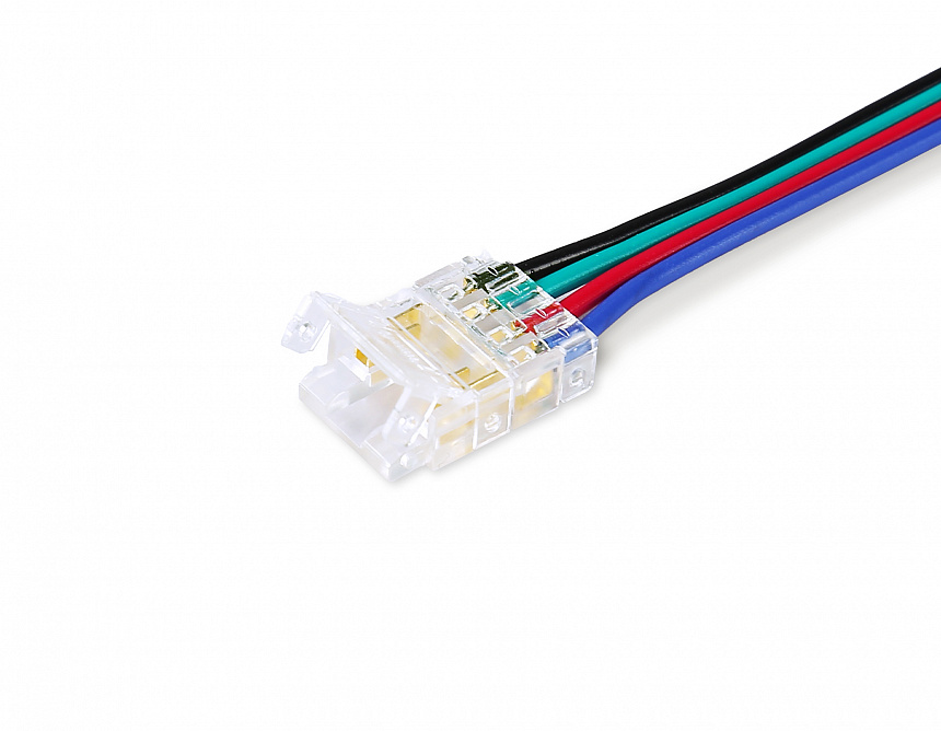 Ambrella Соединитель гибкий двухсторонний COB RGB 12/24V для лент 10mm GS7921 (4 конт.) (5шт. в комплекте) фото