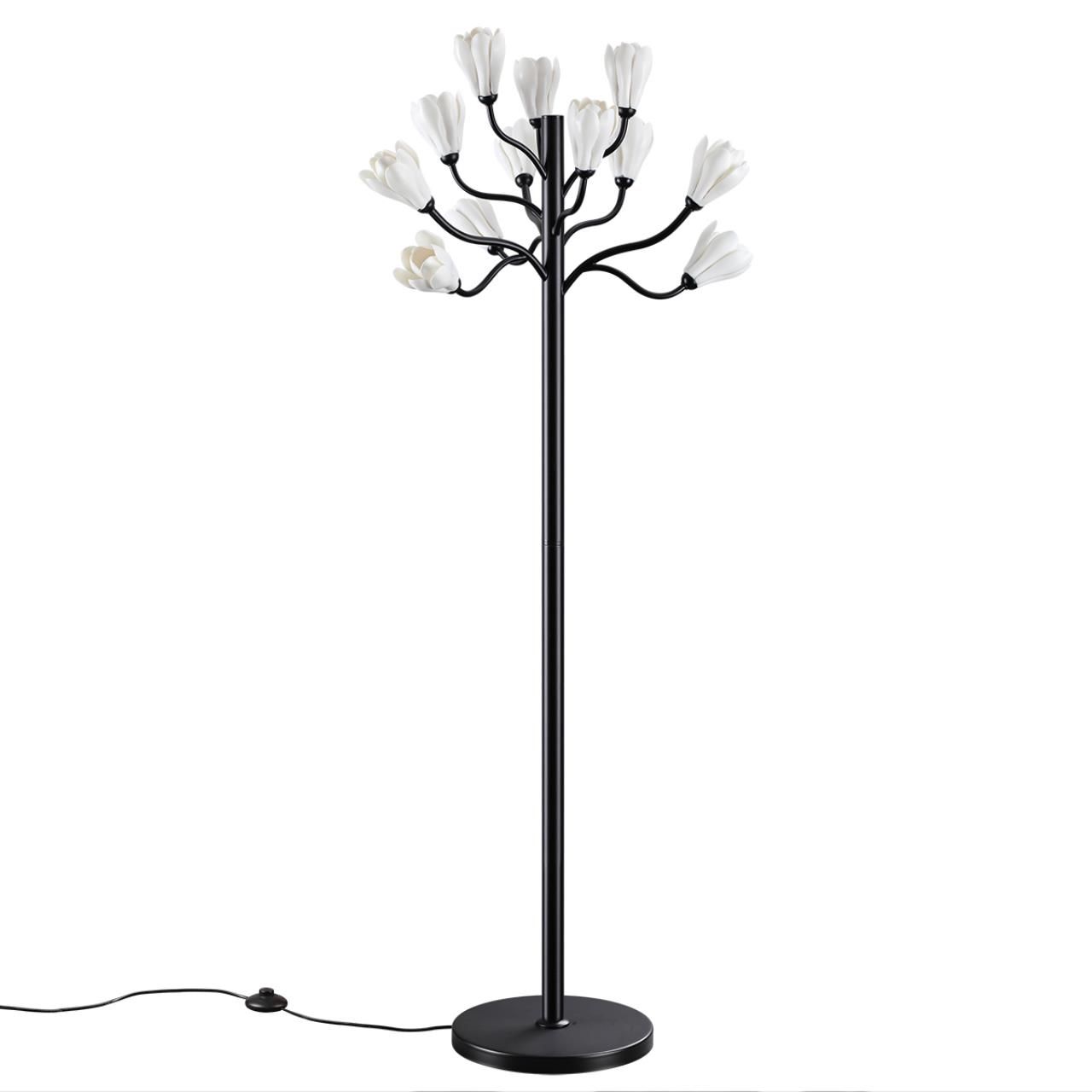 Odeon Light 5090/12F MODERN ODL25 561 черный матовый/белый/фарфор Торшер G4 LED 12*5W GARDI фото