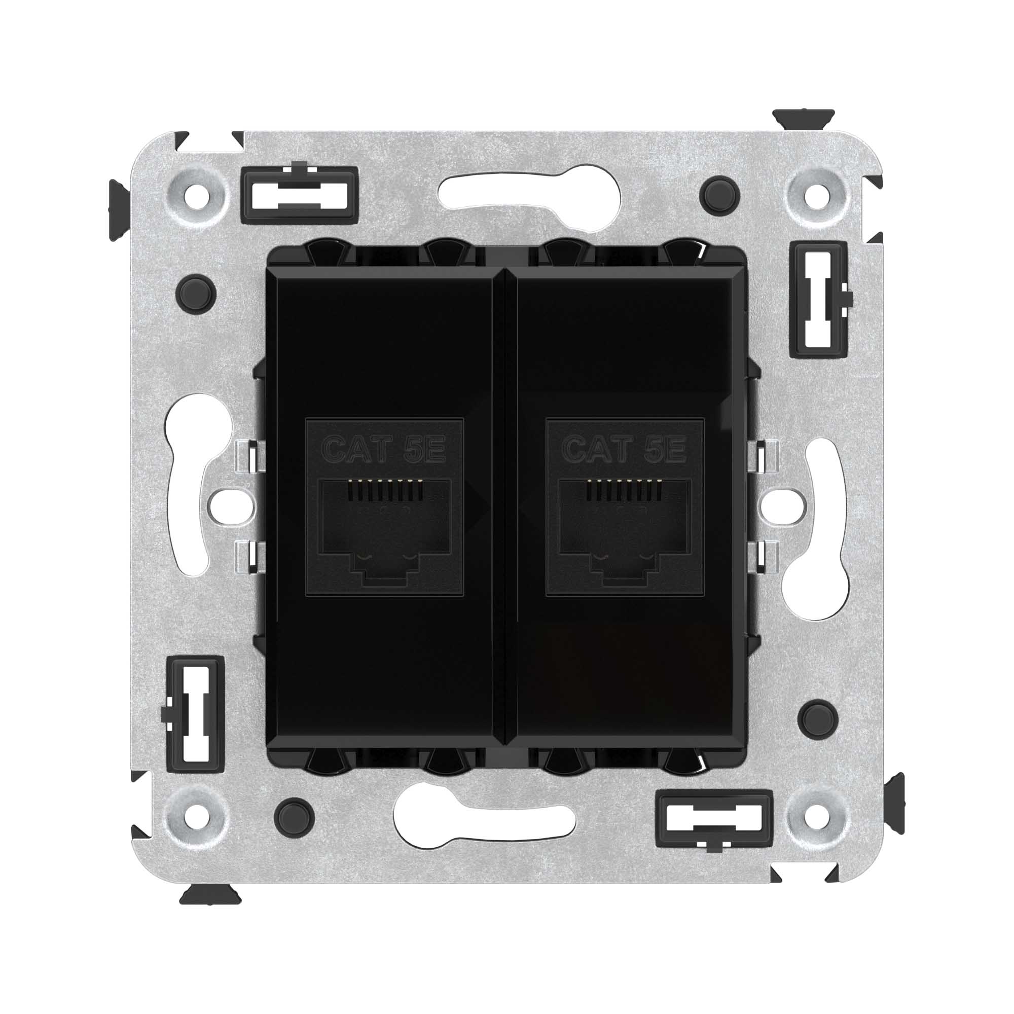 DKC Avanti Компьютерная розетка RJ-45 без шторки в стену, кат.5е двойная, 
