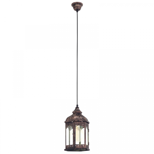 Eglo Подвес REDFORD 1, 1x60W (E27), Ø170, H1100, сталь, медный/cтекло фото