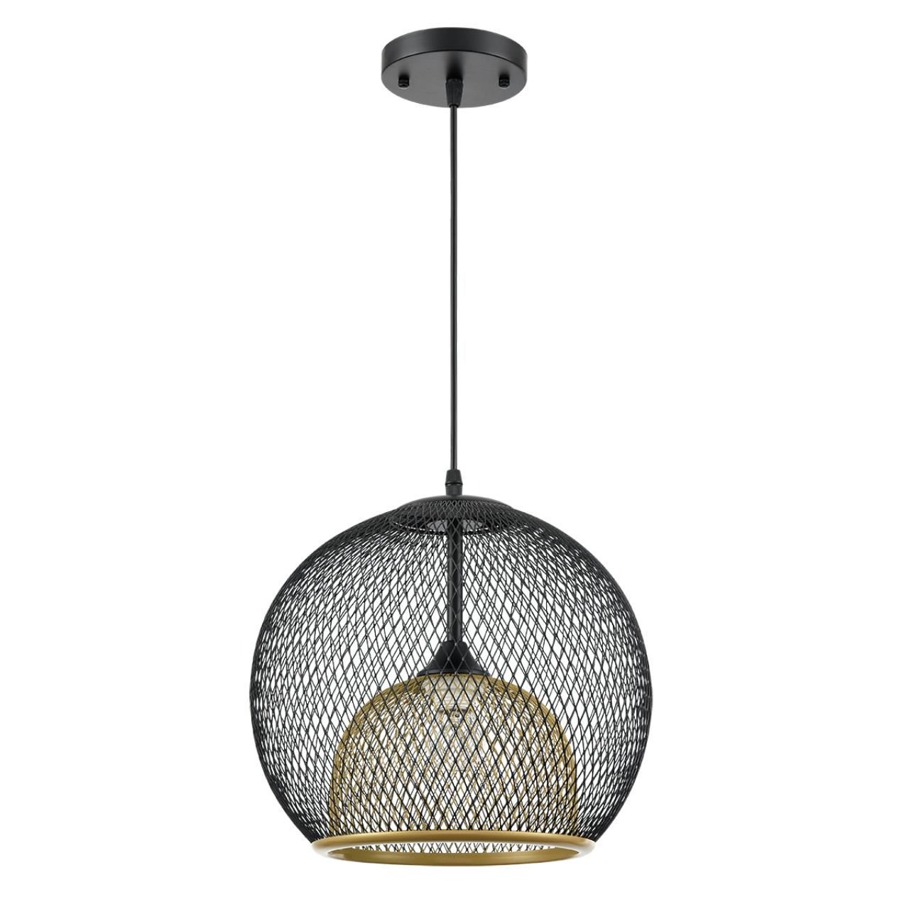 Lumion 8052/1A SUSPENTIONI LN25 315 черный/черный, золото металл/металл Подвесной светильник E27 1*60W 220V LEONELA фото