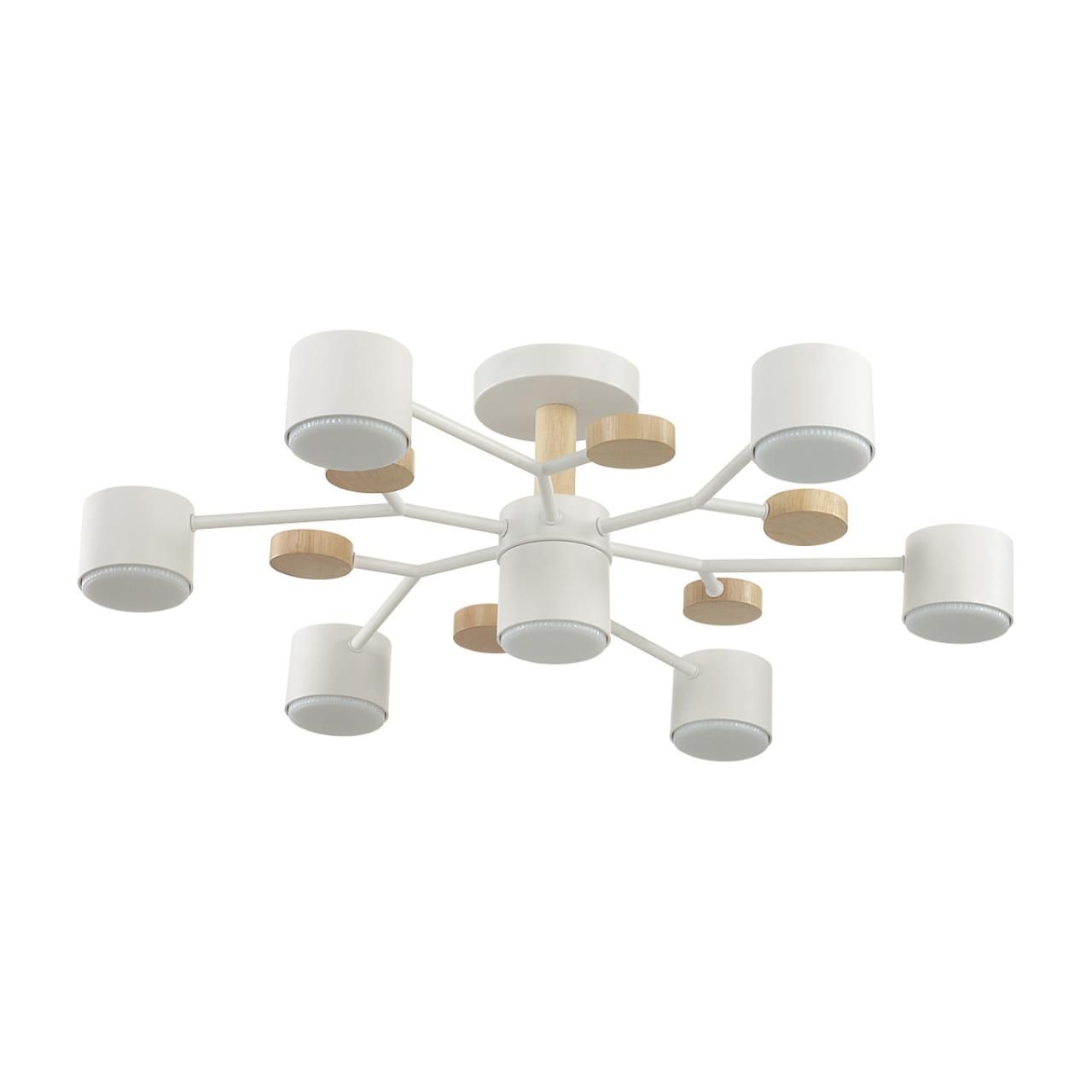 Lumion 8195/7C COMFI LN25 белый, металл/дерево/пластик Потолочный светильник LED GX53 7*9W 220V RONDO фото