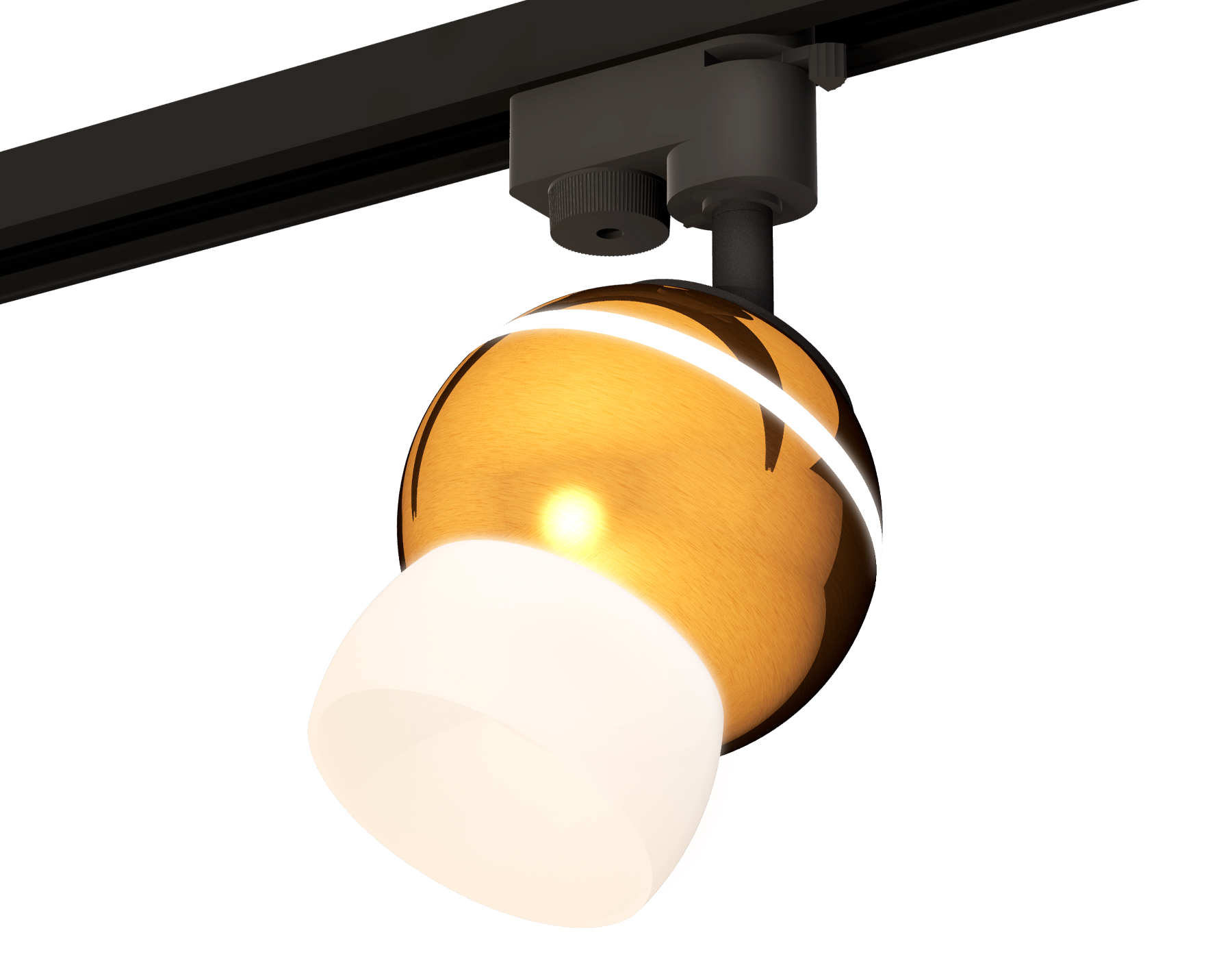 Ambrella Комплект трекового однофазного светильника с подсветкой XT1105008 PYG/SBK/FR золото желтое полированное/черный песок/белый матовый MR16 GU5.3 фото