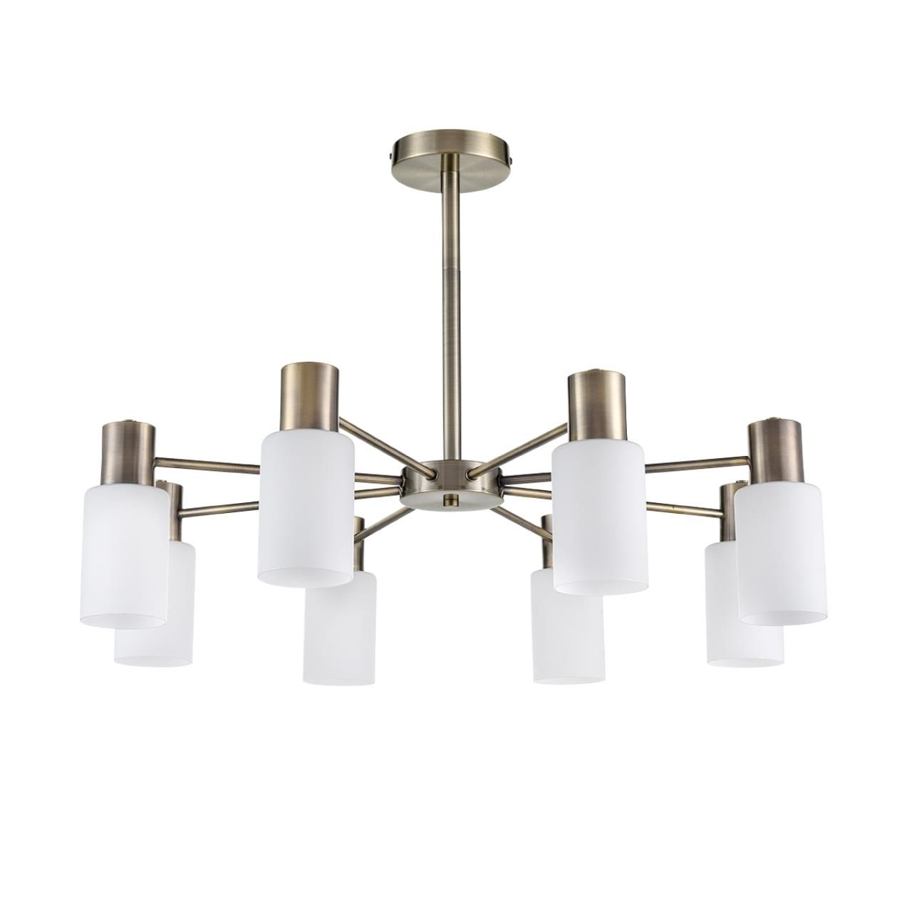 Lumion 8100/8C COMFI LN25 бронза/белый металл/стекло Люстра потолочная Е14 8*40W 220V MAVE фото