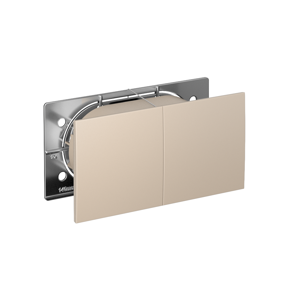 Systeme Electric AtlasDesign Песочный Розетка двойная с/з со шторками со сдвиж. крышк, 16А, в сборе фото