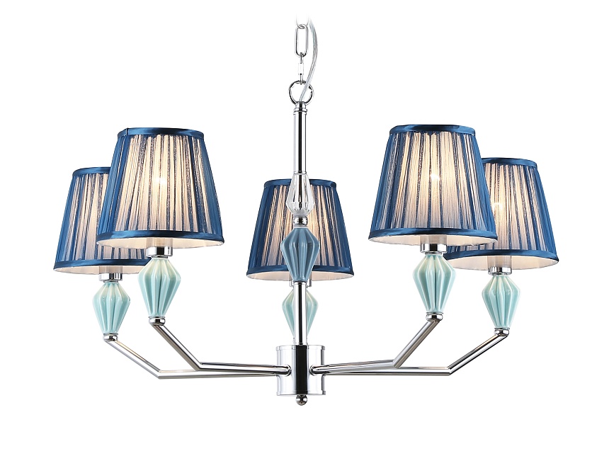 Ambrella Светильник подвесной LH75061/5 CH/DB хром/темно синий E14/5 max 40W D690*810 фото
