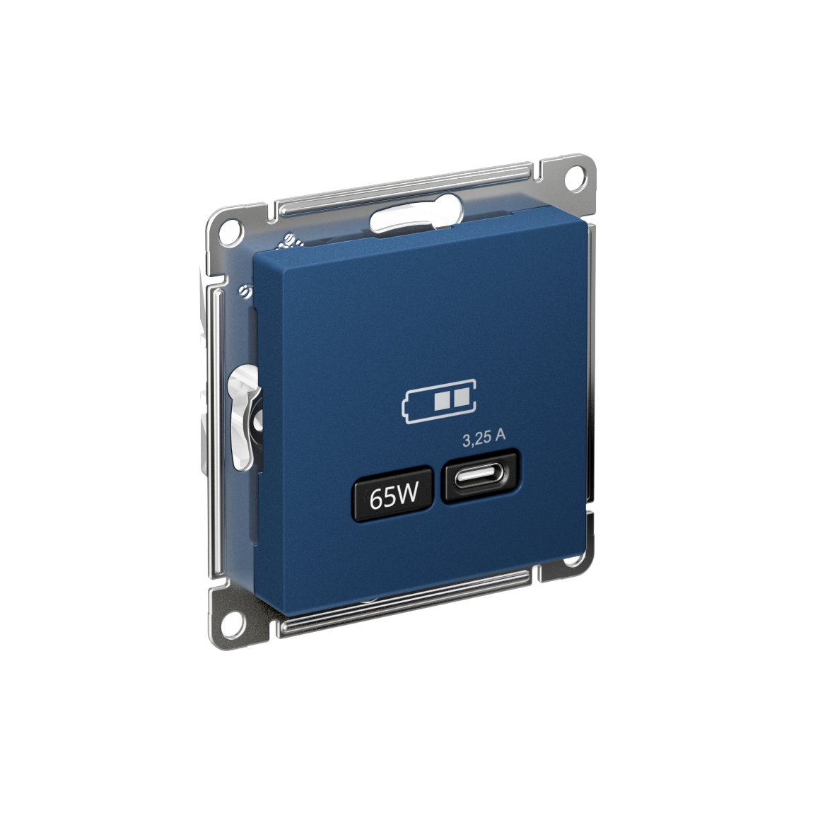 Systeme Electric AtlasDesign Аквамарин Розетка USB тип-C 65Вт высокоскор.заряд. QC,PD, механизм фото