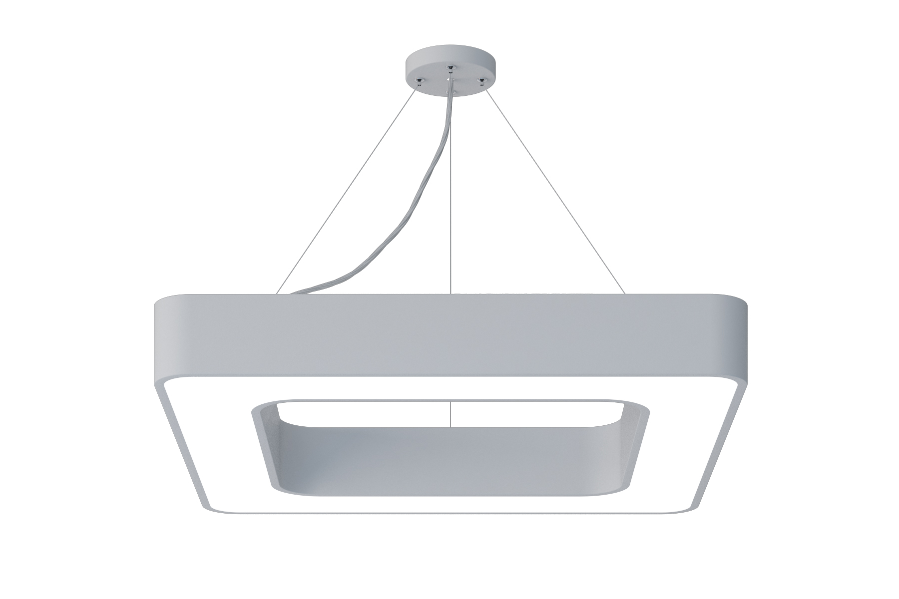 ЭРА Светильник LED Geometria SPO-161-W-40K-060 Quadro 60Вт 4000К 5500Лм IP40 600*600*80 белый подвесной фото