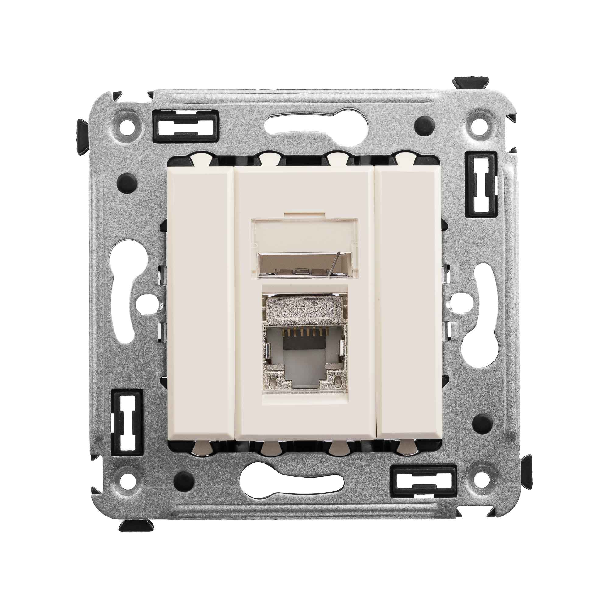 DKC Avanti Компьютерная розетка RJ-45 в стену, кат.5e одинарная экранированная, 