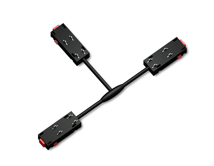 Ambrella Коннектор питания T-образный для шинопровода Magnetic 220V GL1114 BK черный 250*150*18 фото