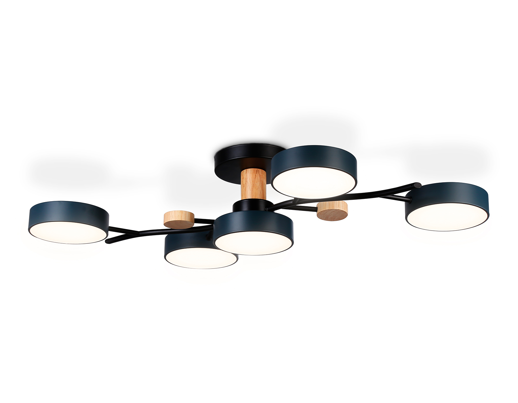 Ambrella Подвесной светодиодный светильник FL4835/5 BK черный 3000K-6400K 70W 830*400*160 (ПДУ ИК) фото