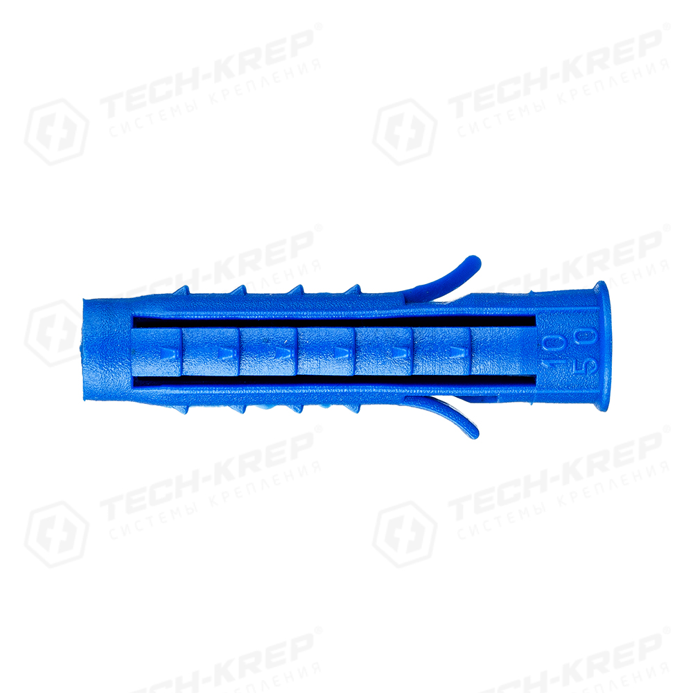 Tech-Krep Дюбель распорный Чапай 10х50 шипы+усы (синие) (500 шт) - пакет накл. фото