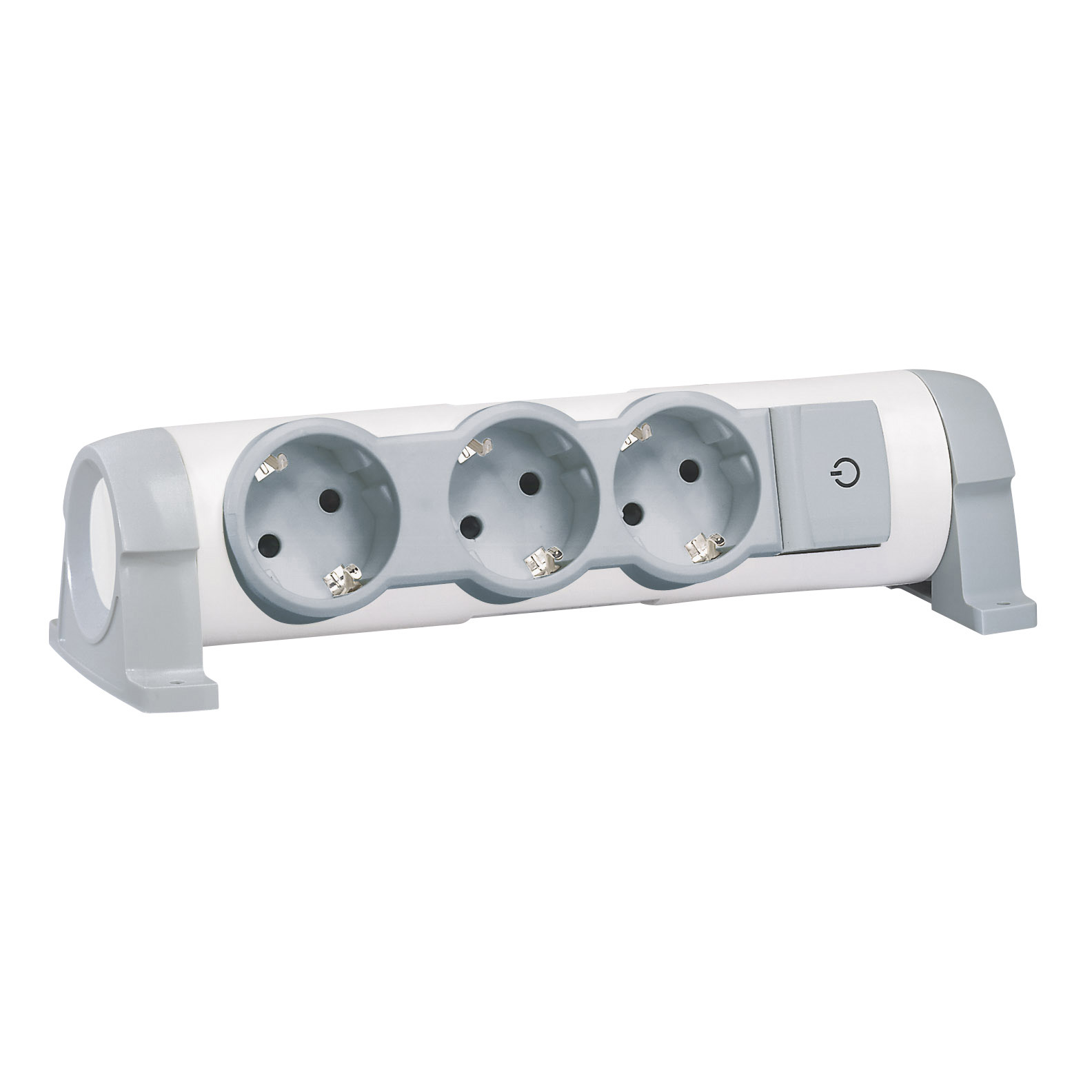 IEK COMFORT Колодка для удлинителя с выкл. К03В 3 места бел. фото