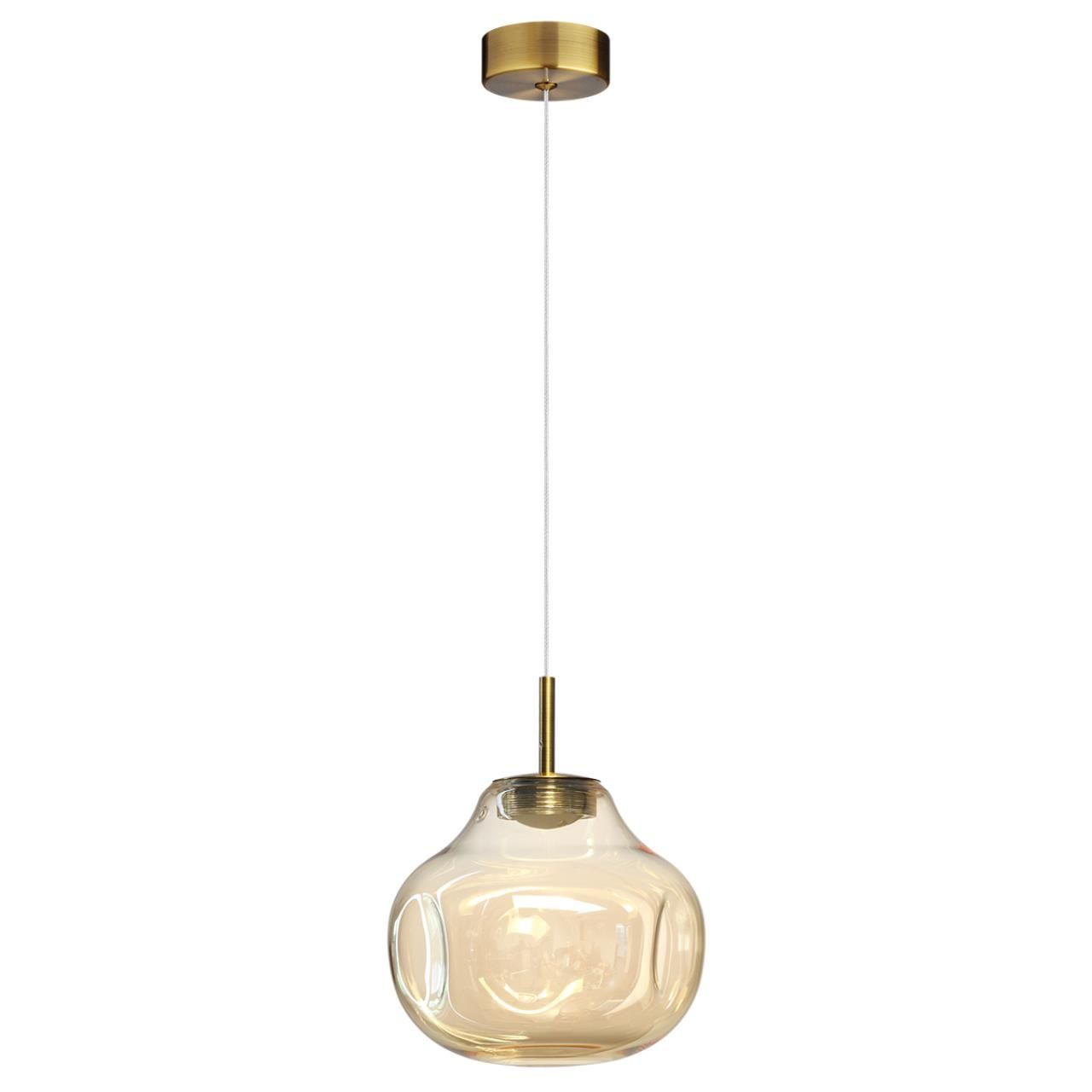 Odeon Light 5097/4L PENDANT ODL25 421 античн.бронза/янтарный/металл/стекло Подвес LED 4W 4000K 388Лм VASO фото
