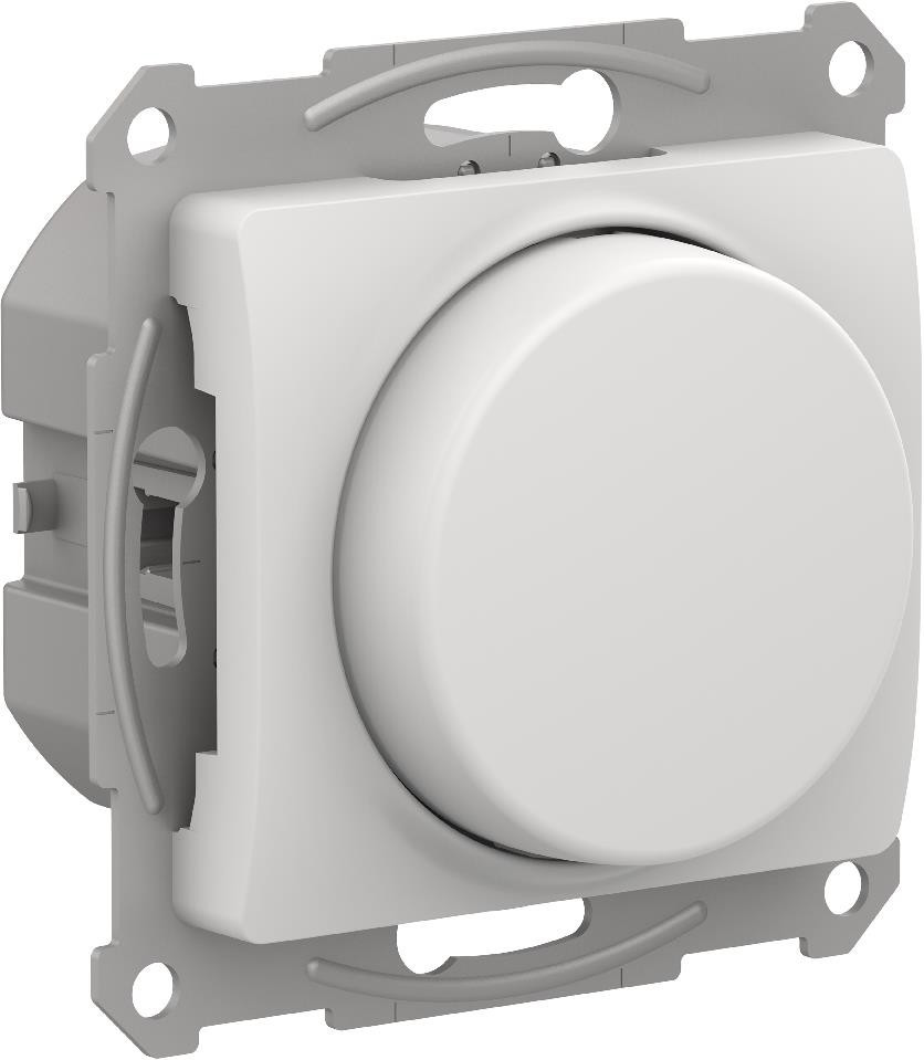 Systeme Electric Glossa Белый Светорегулятор (диммер) повор-нажим, LED, RC, 400Вт, мех. фото