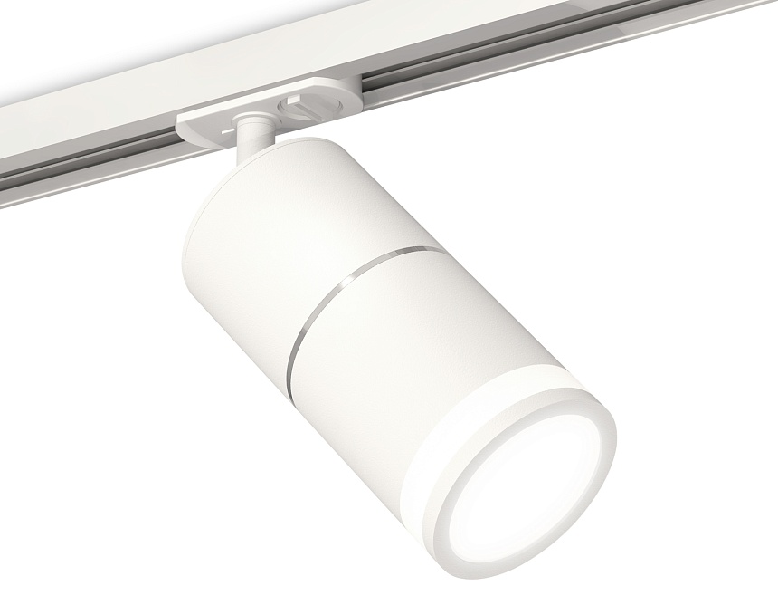 Ambrella Комплект трекового светильника с акрилом XT7401003 SWH/PSL/FR белый песок/серебро полированное/белый матовый MR16 GU5.3 (A2536, C7401, A2070, фото